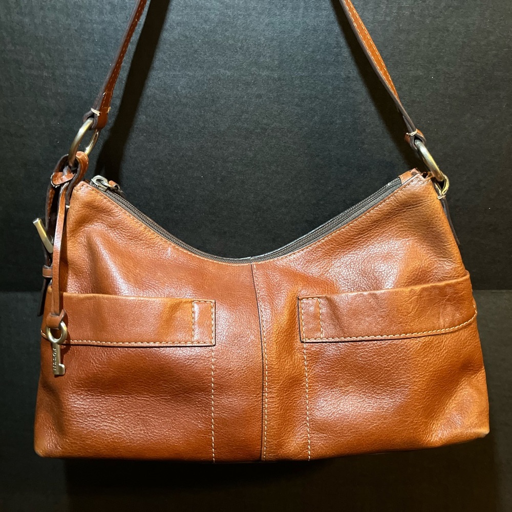 Fossil Dark Tan Shoulder Bag